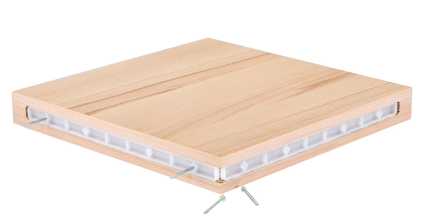 levandeo Eckregal Kernbuche 32x32cm Wandregal Holz Dekor Regal Eckboard