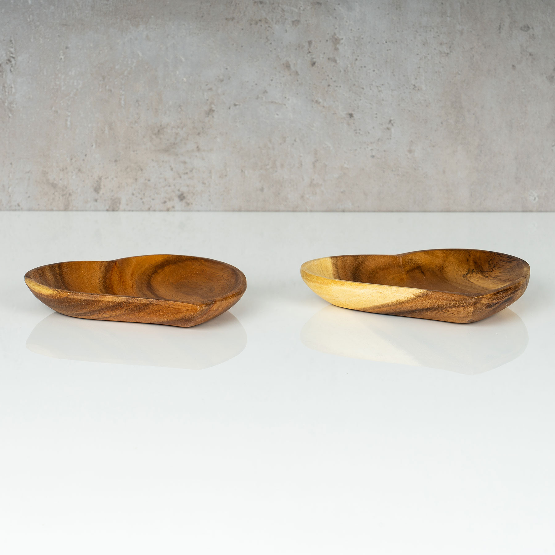 Holzschale Akazie 15cm Herz Design Snackschale Schale Obstschale Dekoschale