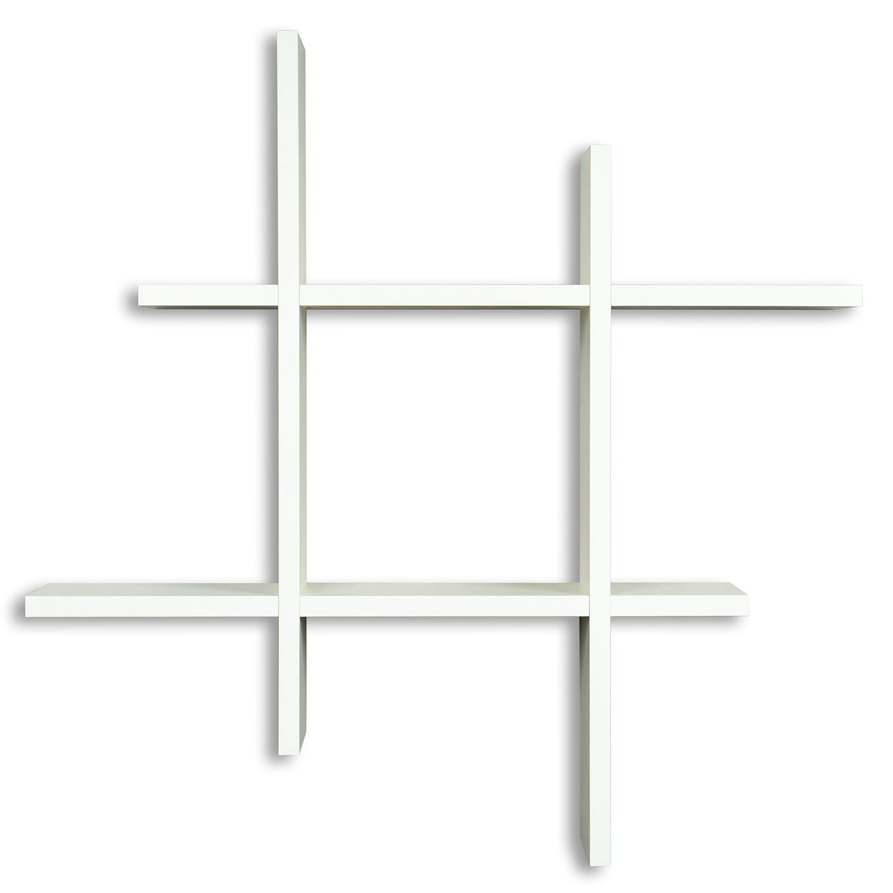 levandeo Hashtag Regal 75x75cm Wandregal Holz Weiß Bücherregal Hängeregal Deko