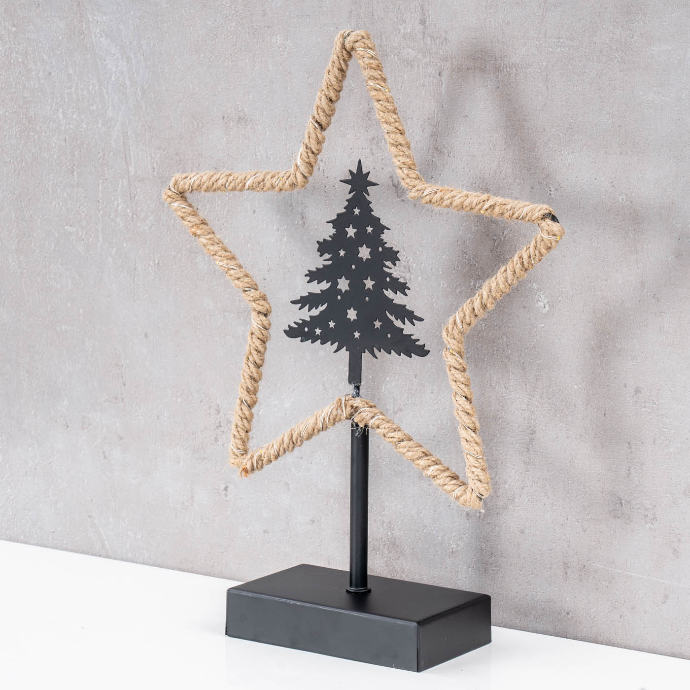 LED Stern H33cm Weihnachten Tanne Dekoleuchte Weihnachtsdeko Standeko Tischdeko