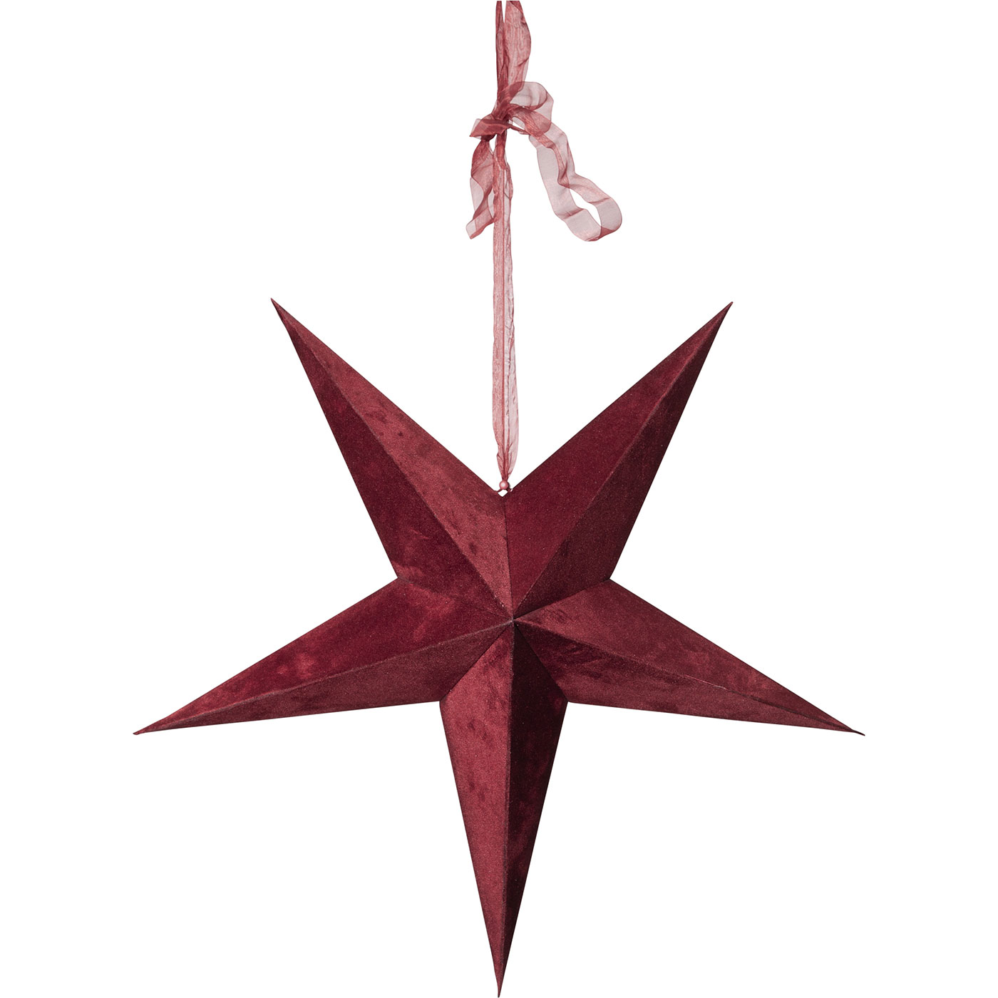 Leuchtstern Rot 5 Zacken Samt Weihnachtsstern Deko Stern Lampe Lichterkette