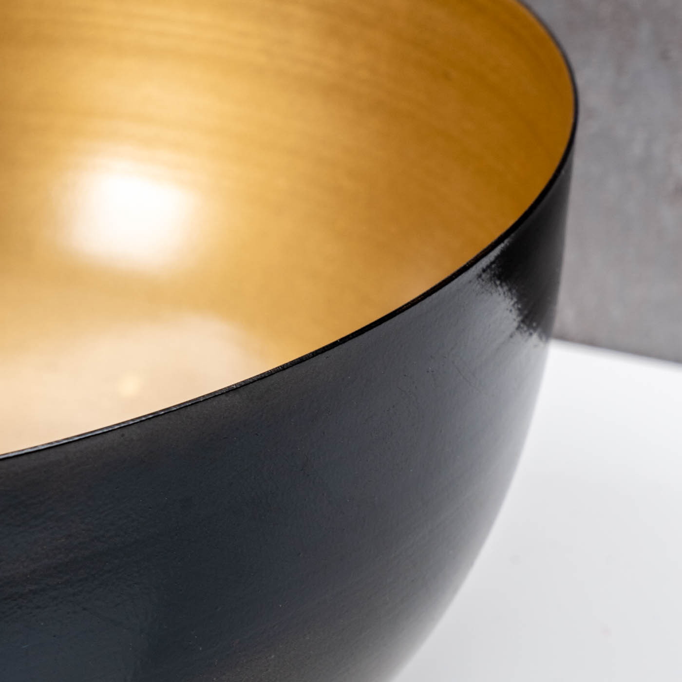 Schale Metall Rund Ø25cm Schwarz Gold Schüssel Dekoschale Tischdeko Aufbewahrung