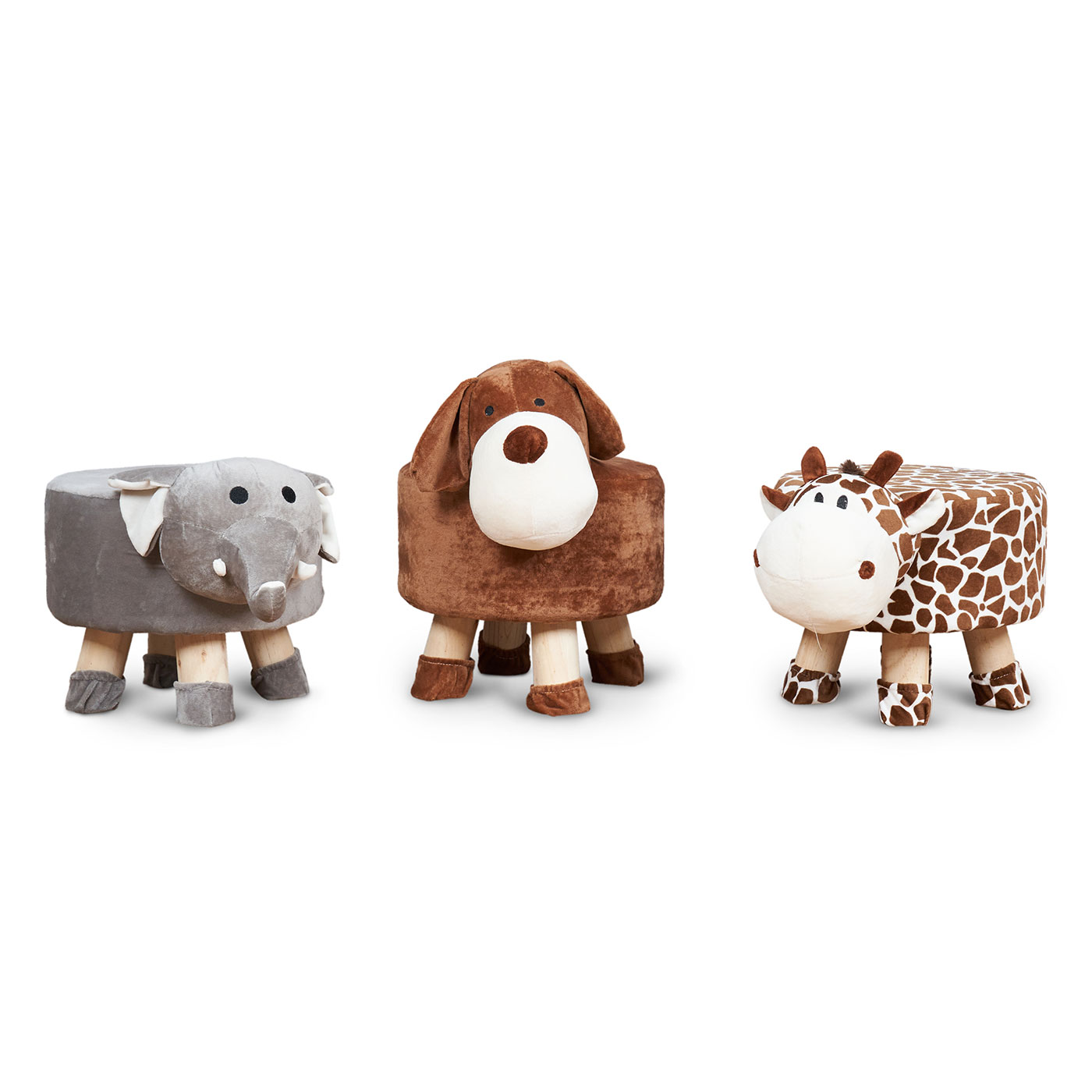 Hocker Elefant H25cm Grau Plüsch Polsterhocker Kinderzimmer Tierhocker Stuhl