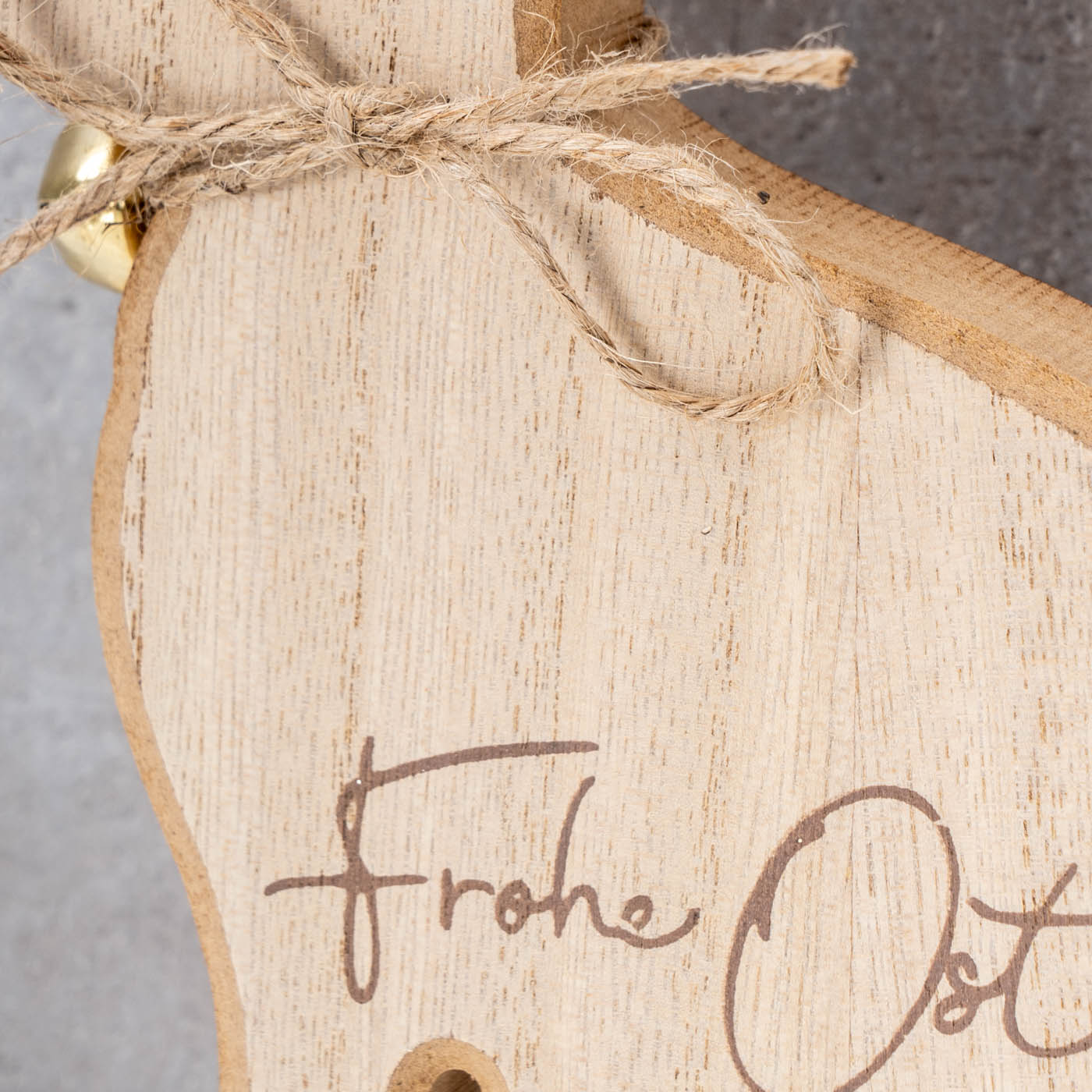 Osterhase Frohe Ostern Deko Hase H20cm MDF Holz Natur Figur Tischdeko Frühling