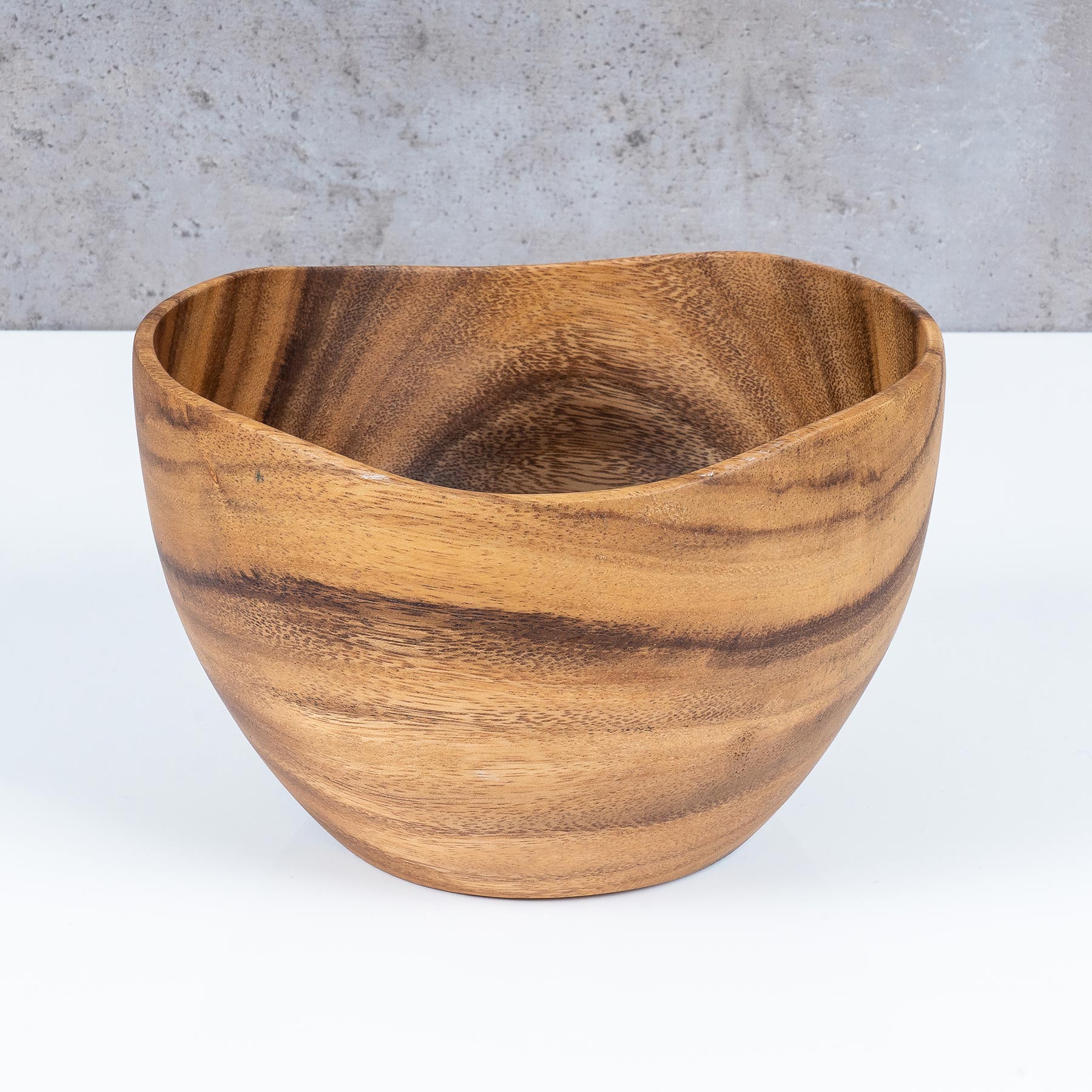 Schüssel 19x13cm Schale Holz Akazienholz Holzschale Salatschüssel Natur Unikat