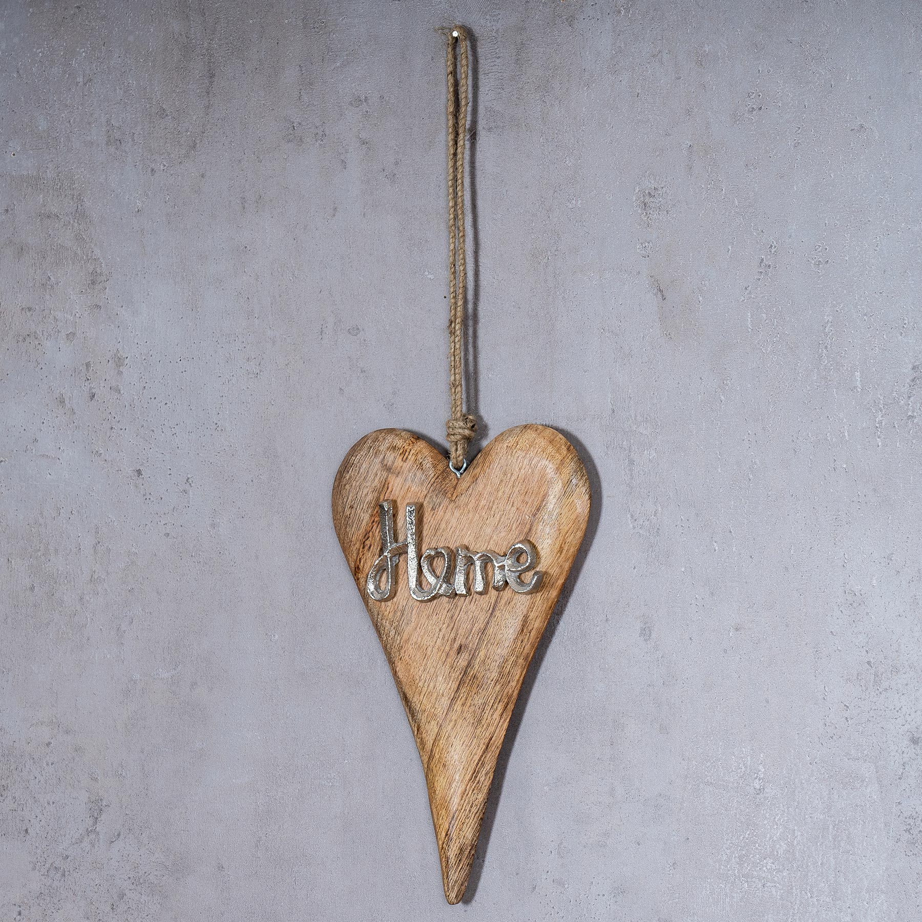 Anhänger Mango Holz Schriftzug Home H26cm Wanddeko Türschild Holzdeko Deko