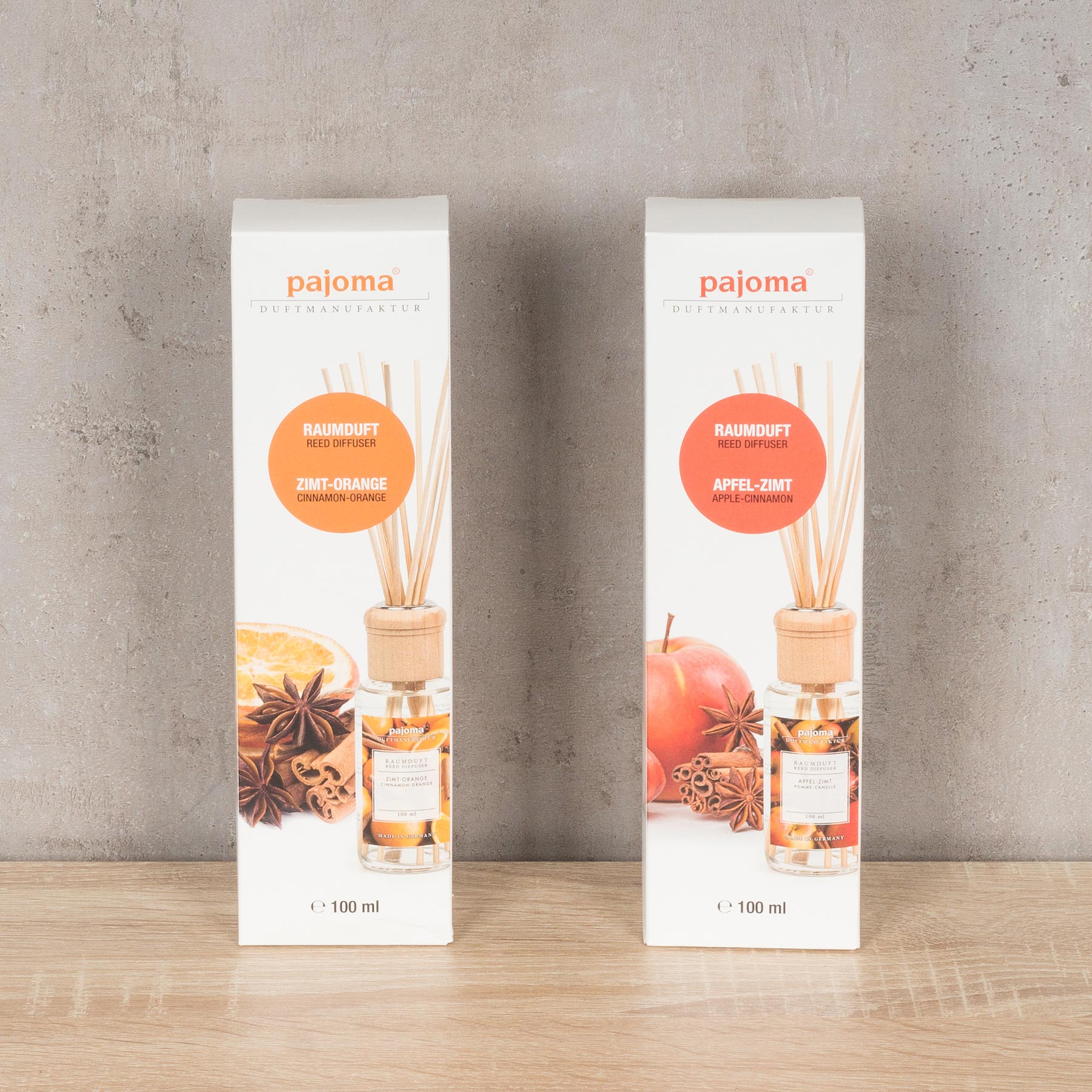 2er Set Raumduft 100ml Zimt-Orange Zimt-Apfel Lufterfrischer Stäbchen