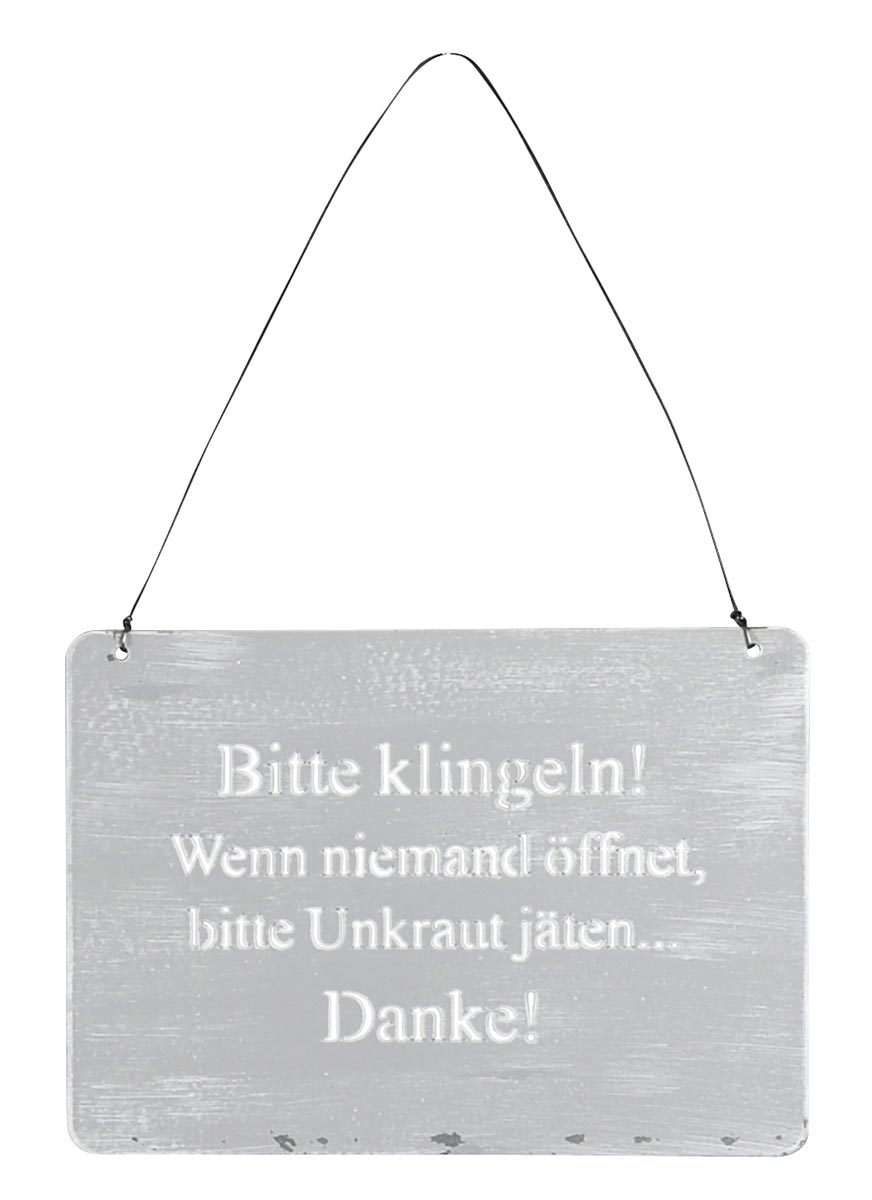 3er Set Wandbilder Sprüche 18x13cm Schilder Gartendeko Türschild Betonoptik Grau