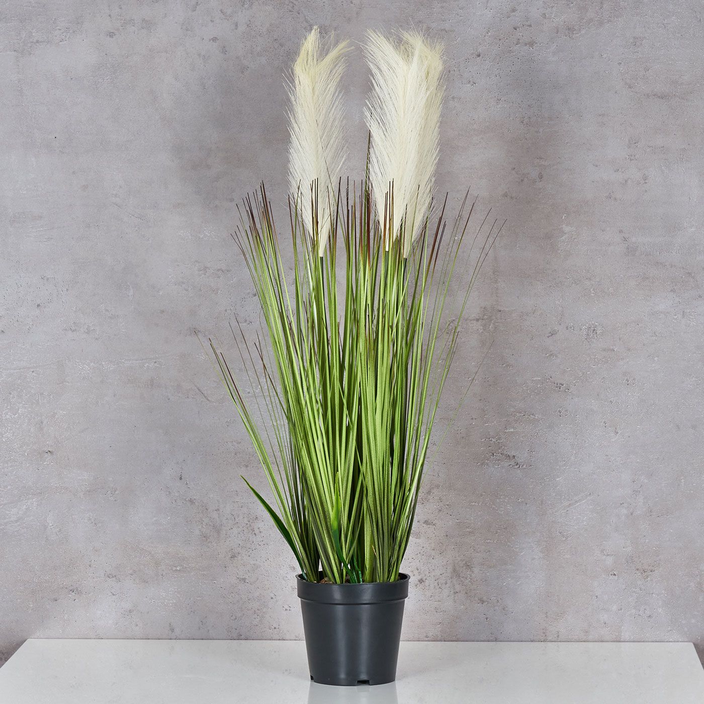 Kunstblume 12x70cm Gräser Ziergras Grün Zimmerpflanze Kunstpflanze