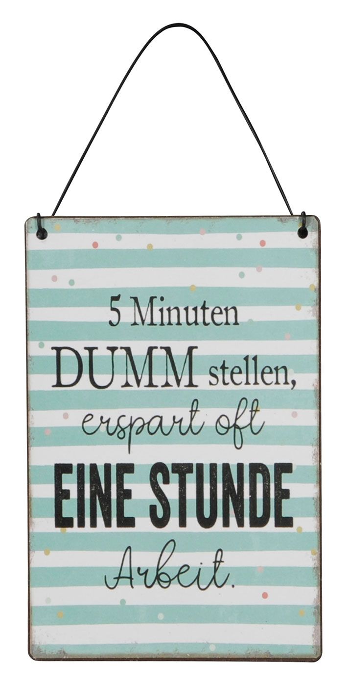 3er Set Blechschilder H15cm Lustige Sprüche Bunt Wandbild Wanddeko Deko