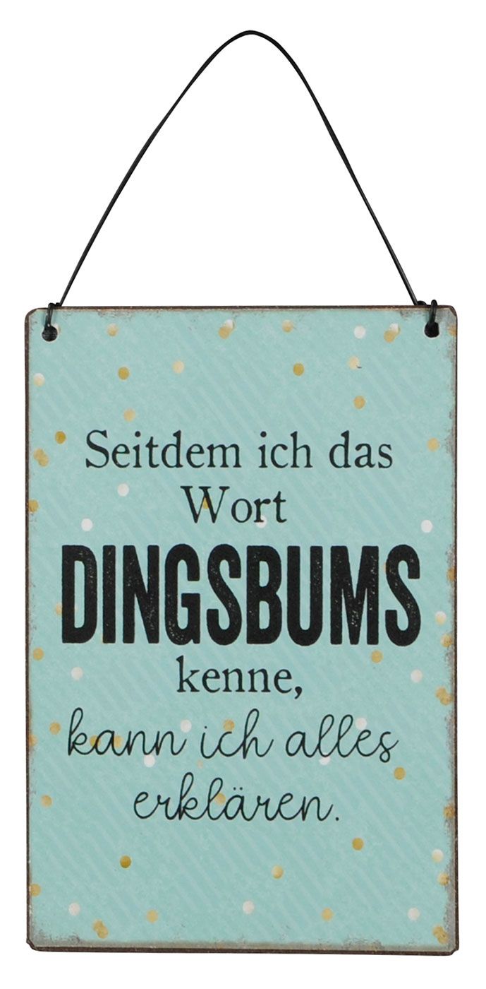 3er Set Blechschilder H15cm Lustige Sprüche Bunt Wandbild Wanddeko Deko